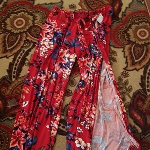 Floral long pants